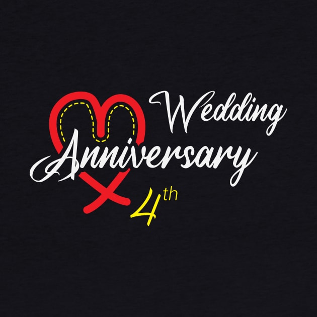 Funny Gift 4 years Wedding Marriage Newest by artfarissi